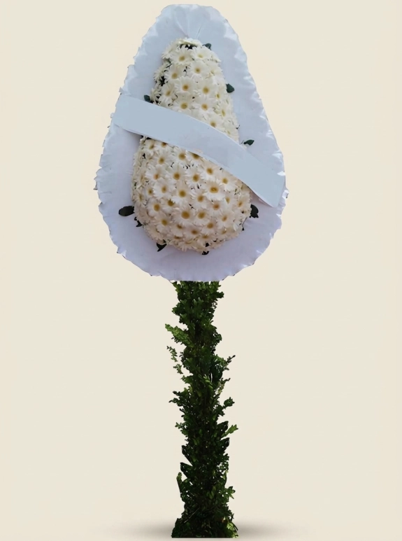 Beyaz Gerbera Çelenk
